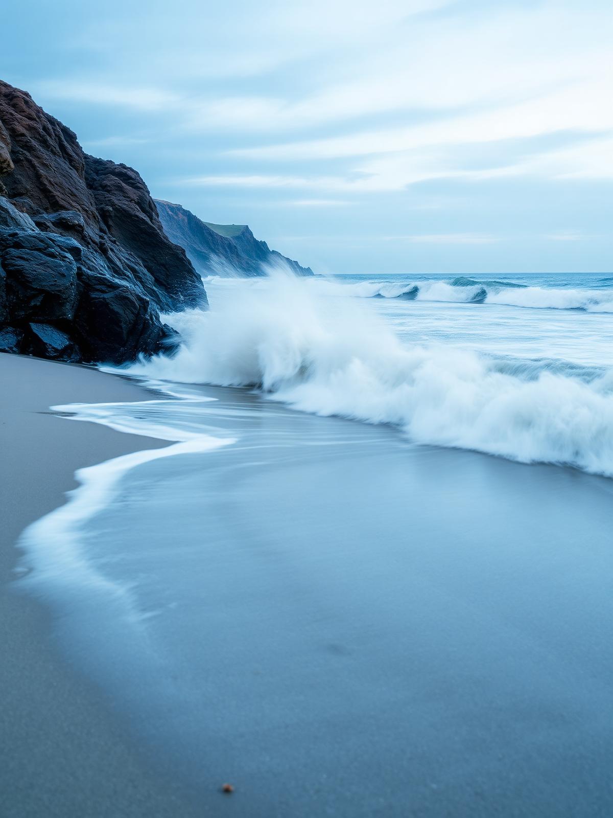 North Sea waves on a Danish beach